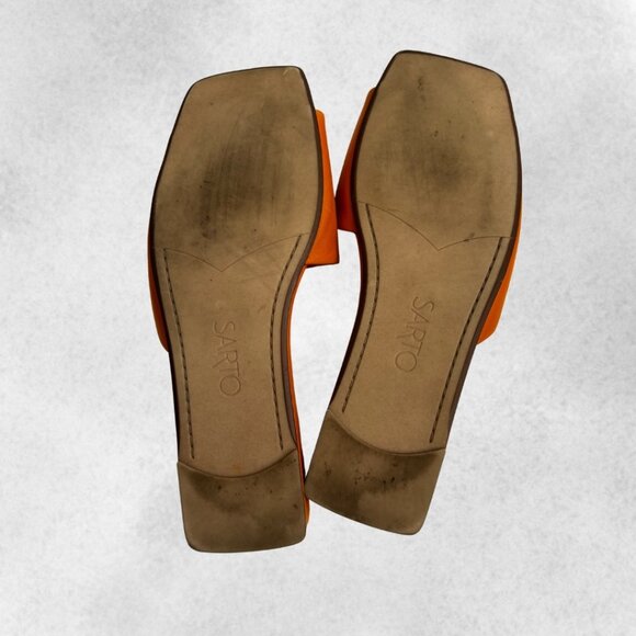 Franco Sarto Bordo Slippers in Orange Leather - Picture 6 of 6